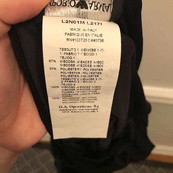 Emporio Armani Pleated Sash Skirt black 40 small - Picture 9 of 10